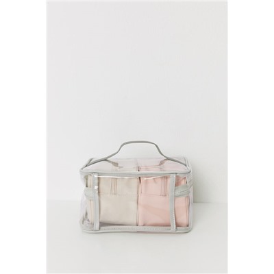 Pack 3 neceseres rosa y beige