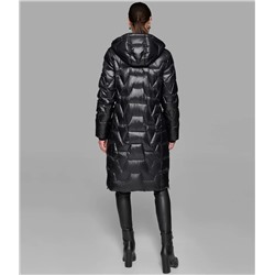 CHEVRON QUILTED MIDI PUFFER