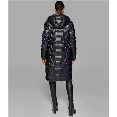 CHEVRON QUILTED MIDI PUFFER
