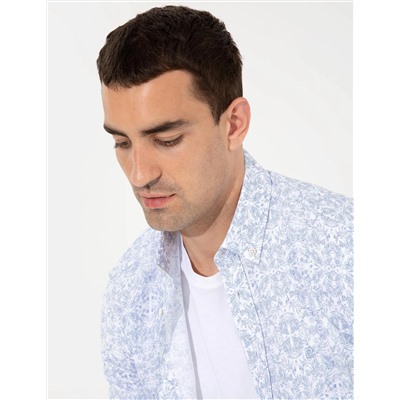 Mavi Slim Fit Uzun Kollu Gömlek