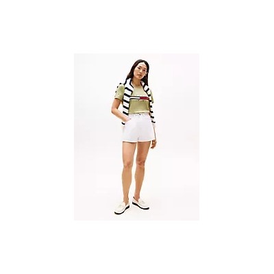 Embroidered Flag Stripe Logo T-Shirt