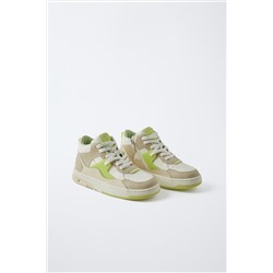 MULTI-PIECE HIGH-TOP SNEAKERS