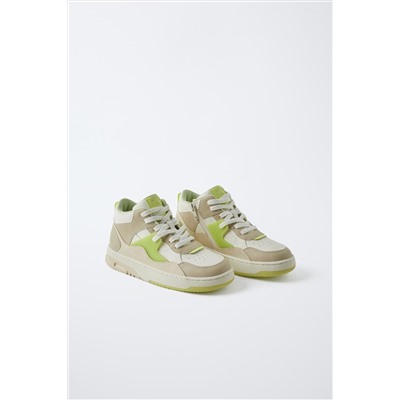 MULTI-PIECE HIGH-TOP SNEAKERS