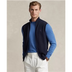 Polo Ralph Lauren Men's Mesh-Knit Cotton Full-Zip Sweater Vest