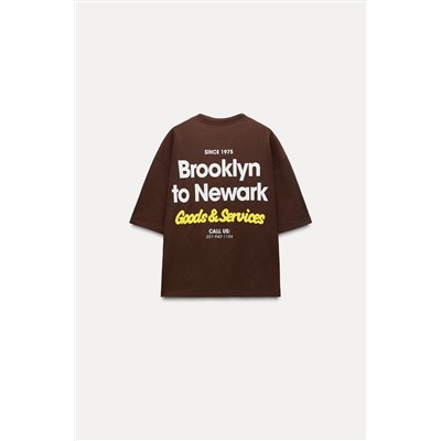 T-SHIRT WITH SLOGAN