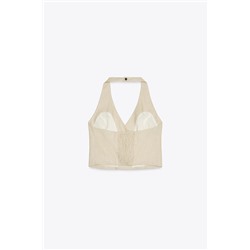 TOP HALTER CON LINO