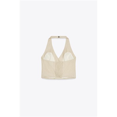 TOP HALTER CON LINO