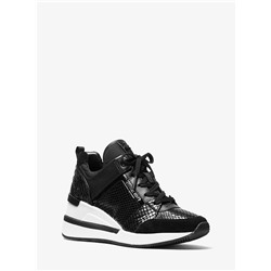 MICHAEL MICHAEL KORS Georgie Embossed Leather Trainer