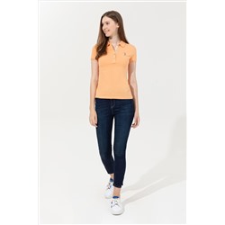 Kadın Turuncu Basic Polo Yaka Tişört