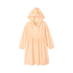 Vestido con capucha Naranja jaspeado