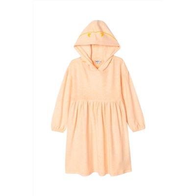 Vestido con capucha Naranja jaspeado