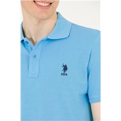 Erkek Turkuaz Basic Polo Yaka Tişört