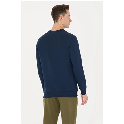 Erkek Lacivert Basic Sweatshirt