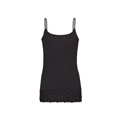 ESMARA® Damen Spaghettiträgerhemd, mit eleganter Spitze am Saum