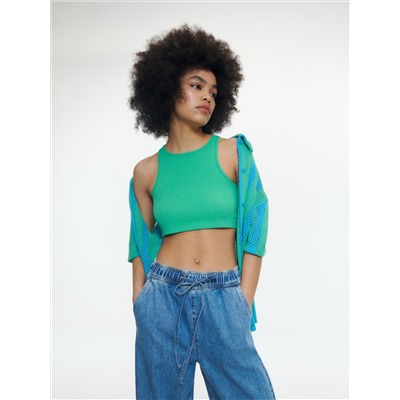 Balloon-Jeans mit elastischem Taillenbund