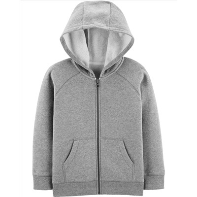 Zip-Up Fleece-Lined Hoodie