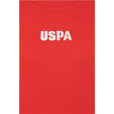 Kadın Kırmızı Bisiklet Yaka Basic Sweatshirt