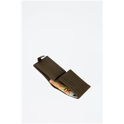 Cartera piel Badge Caqui