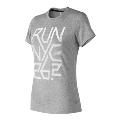 Women's NYC Marathon Heather Tech Tee WOMEN'S PERFORMANCE CLOTHING SHORT SLEEVE