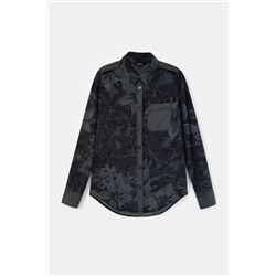 Camisa larga flores camuflaje