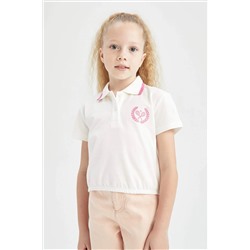 Kız Çocuk Crop Pike Kısa Kollu Polo Tişört