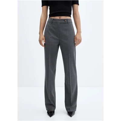 Pantalón recto botón lateral REF. 57026727-LEO-LM