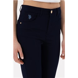 Kadın Lacivert Toothpick Fit Kanvas Pantolon