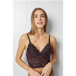 Siyah İnci Siyah Dantelli Bralet 5093