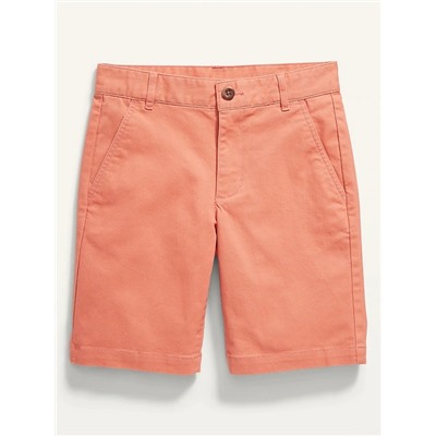 Built-In Flex Flat-Front Straight Twill Shorts for Boys