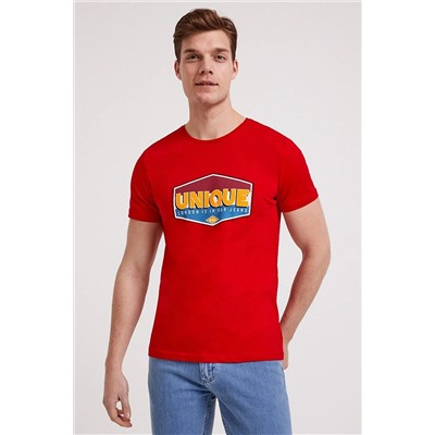 Lee Cooper Erkek Unique O Yaka T-Shirt Kırmızı 202 LCM 242025