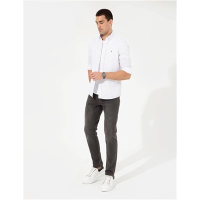 Haki Slim Fit Uzun Kollu Gömlek