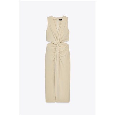 MIDI CUT-OUT KNOT DRESS
