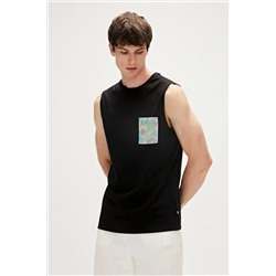 Bad Bear, Monstera Tank-top Siyah Baskılı Erkek Atlet
