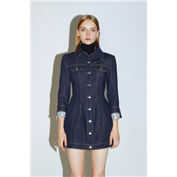 Vestido camisero vaquero Azul marino