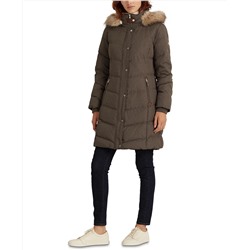 Lauren Ralph Lauren Faux-Fur-Trim Hooded Down Puffer Coat, Created for Macy's