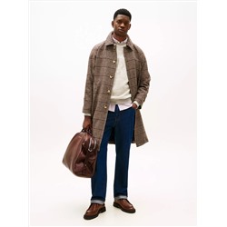 Pebbled Leather Weekender Duffle Bag