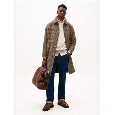 Pebbled Leather Weekender Duffle Bag