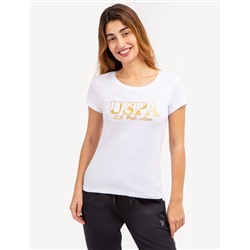 USPA METALLIC SLASHED FOIL T-SHIRT