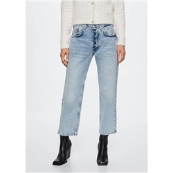 Jeans rectos crop -  Mujer | MANGO OUTLET España
