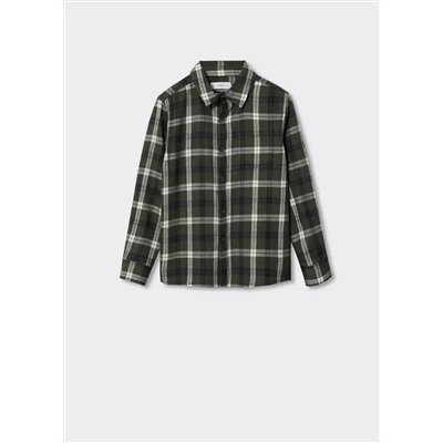 Camisa algodón cuadros -  Niño | MANGO OUTLET España