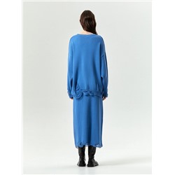 Джемпер oversize с разрезами, B3119/masmavi