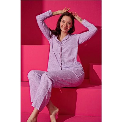 Strawberry Pamuklu Düğmeli Pijama Takım 451