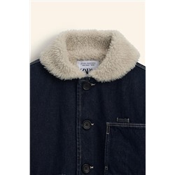 LIMITED EDITION DENIM JACKET WITH FAUX SHEARLING