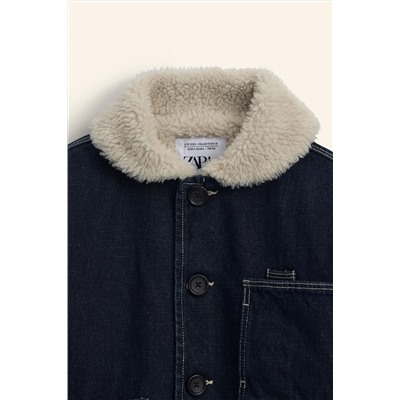 LIMITED EDITION DENIM JACKET WITH FAUX SHEARLING
