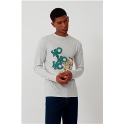 Camiseta Garfield Gris claro jaspeado