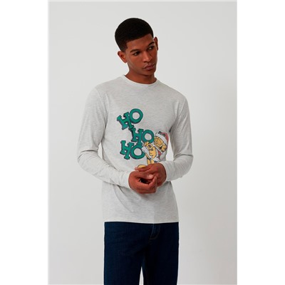 Camiseta Garfield Gris claro jaspeado