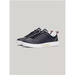 Tommy Hilfiger Metallic Trim Leather Sneaker