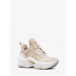 Olympia Metallic Logo Jacquard Trainer