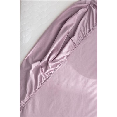 Manon King Size Plus %100 Pamuk Ranforce Lastikli Çarşaf - Açık Mürdüm
