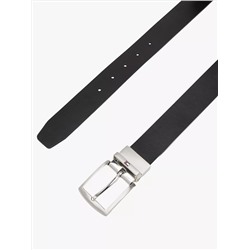 Reversible Flag Logo Loop Leather Belt